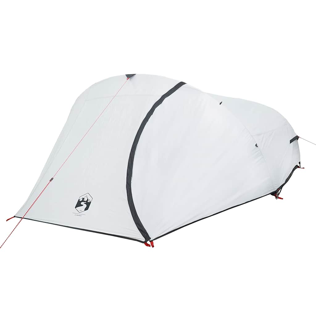 Tenda Campeggio a Cupola 4 Persone Bianca Tessuto Impermeabile 94730