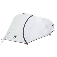 Tenda Campeggio a Cupola 4 Persone Bianca Tessuto Impermeabile 94730