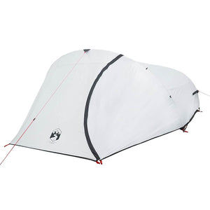 Tenda Campeggio a Cupola 4 Persone Bianca Tessuto Impermeabile 94730