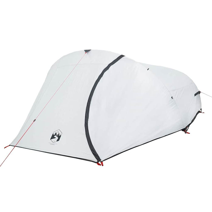 Tenda Campeggio a Cupola 4 Persone Bianca Tessuto Impermeabile 94730