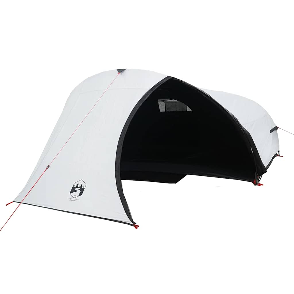 Tenda Campeggio a Cupola 4 Persone Bianca Tessuto Impermeabile 94730