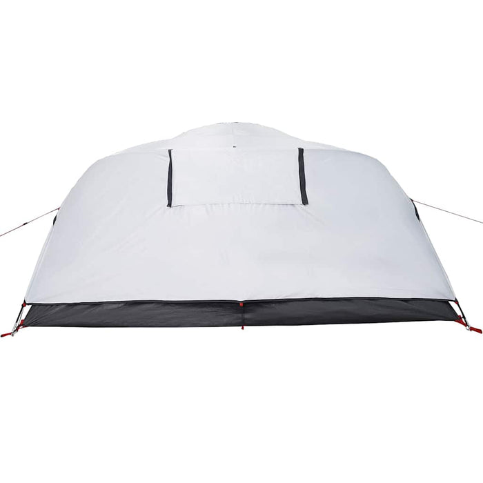 Tenda Campeggio a Cupola 4 Persone Bianca Tessuto Impermeabile 94730