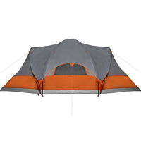 Tenda Familiare Tipi 8 Persone Grigia e Arancione Impermeabile
