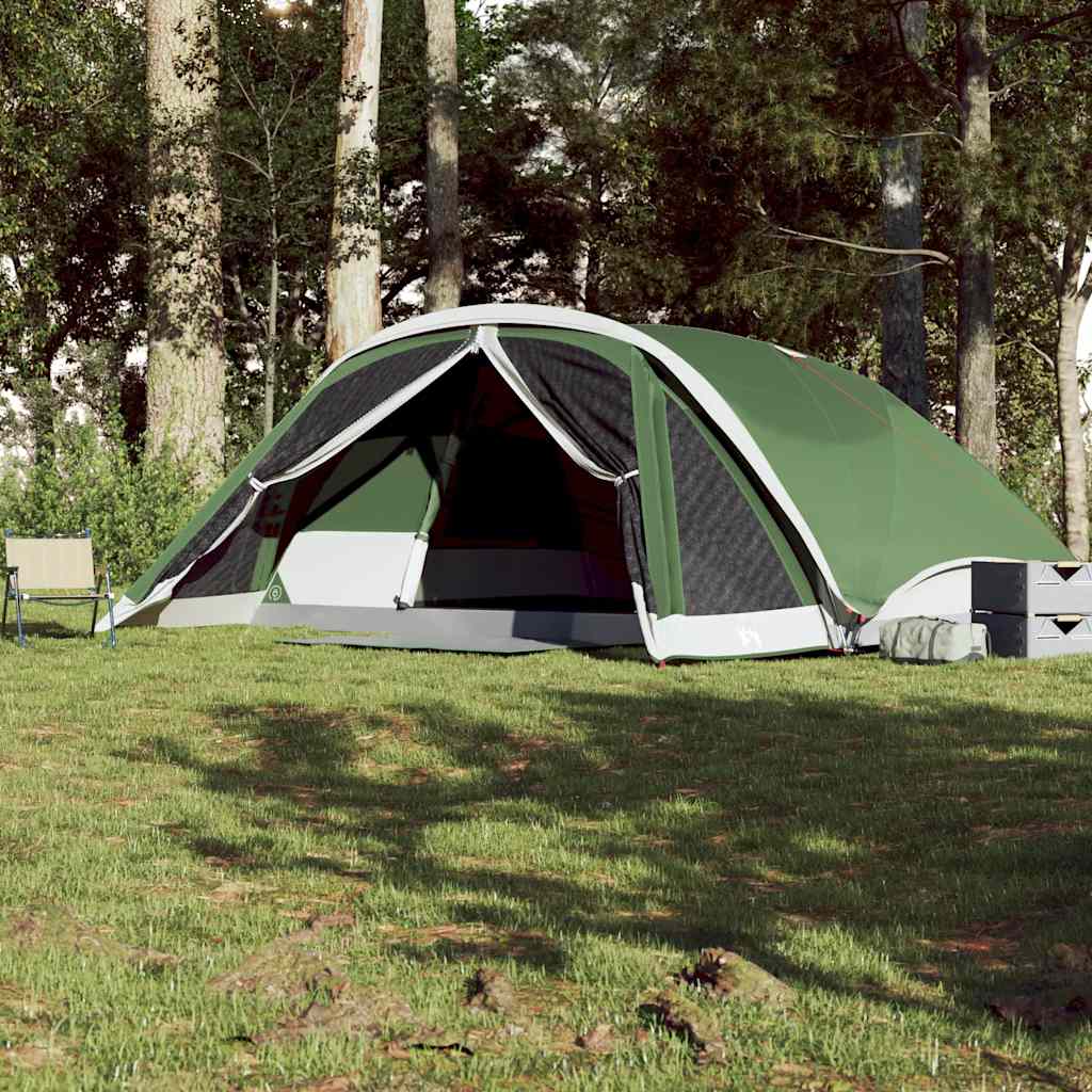 Tenda Familiare Cabina per 6 Persone Verde Impermeabile 94746