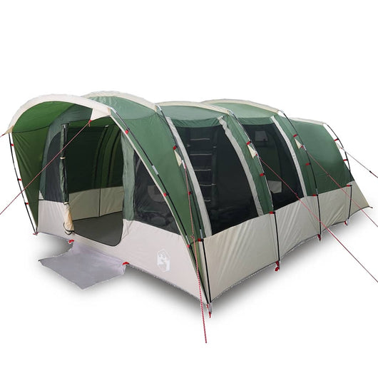 Tenda Familiare a Tunnel per 8 Persone Verde Impermeabile 94749