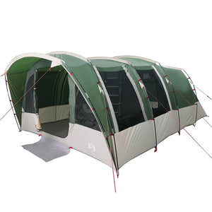 Tenda Familiare a Tunnel per 8 Persone Verde Impermeabile 94749