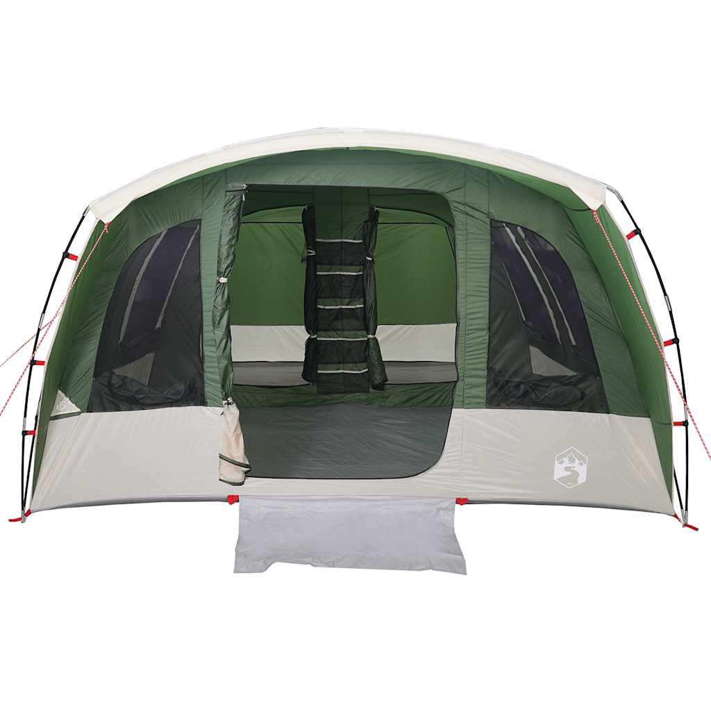 Tenda Familiare a Tunnel per 8 Persone Verde Impermeabile 94749