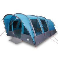 Tenda Familiare a Tunnel per 8 Persone Blu Impermeabile 94750