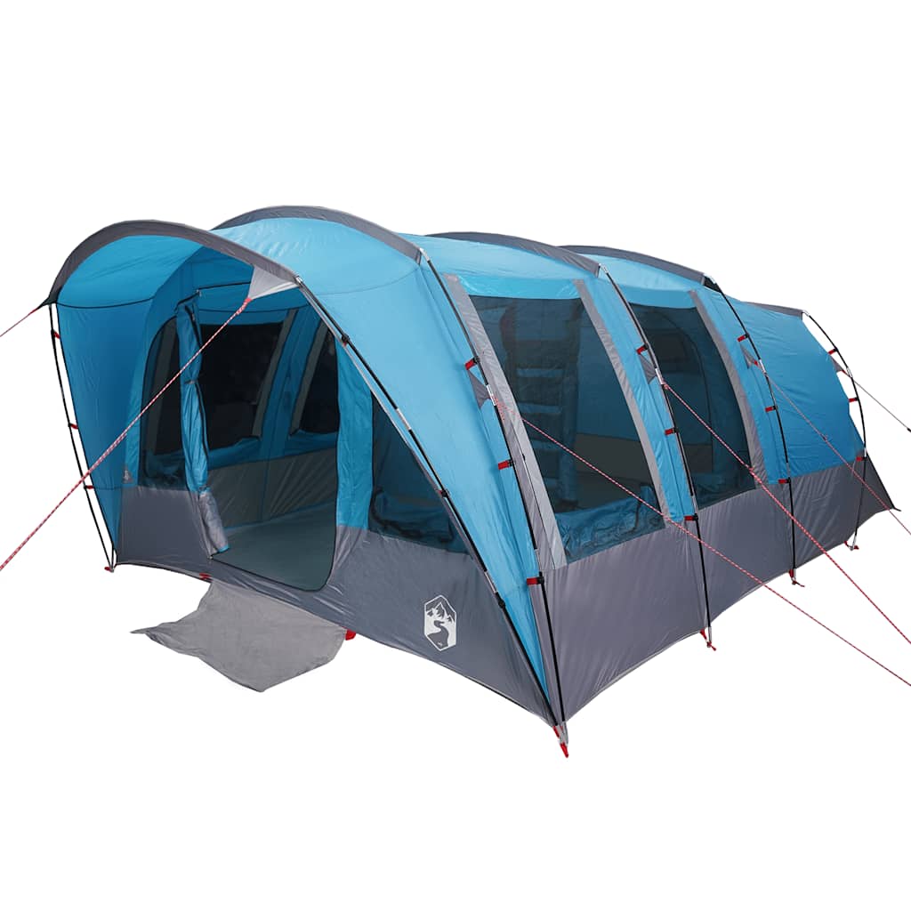 Tenda Familiare a Tunnel per 8 Persone Blu Impermeabile 94750