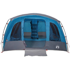 Tenda Familiare a Tunnel per 8 Persone Blu Impermeabile 94750