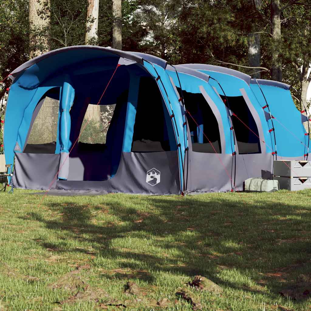 Tenda Familiare a Tunnel per 8 Persone Blu Impermeabile 94750