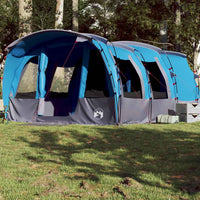 Tenda Familiare a Tunnel per 8 Persone Blu Impermeabile 94750