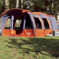 Tenda Familiare a Tunnel per 8 Persone Grigia Impermeabile 94751