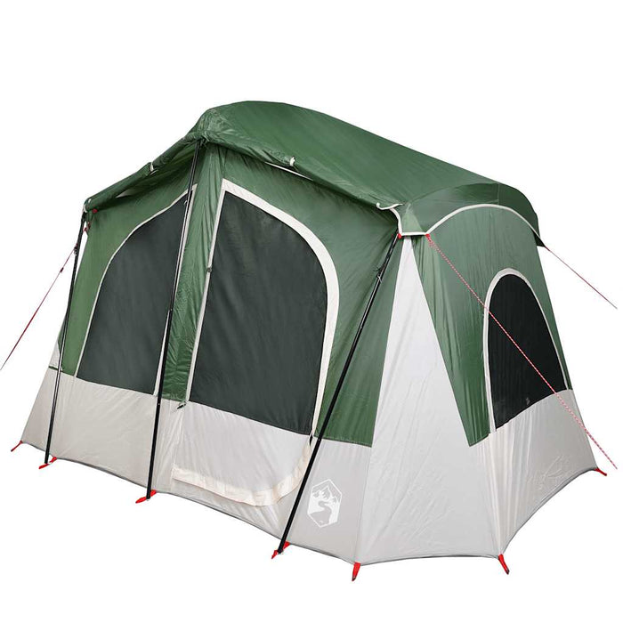 Tenda da Campeggio a Cabina per 5 Persone Verde Impermeabile