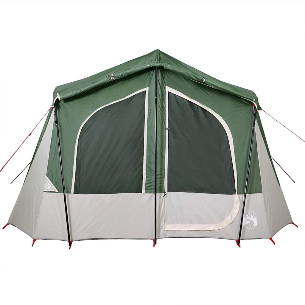 Tenda da Campeggio a Cabina per 5 Persone Verde Impermeabile