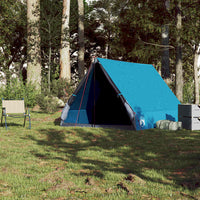 Tenda da Campeggio Telaio ad A per 2 Persone Blu Impermeabile 94756