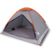 Tenda da Campeggio a Cupola 2 Persone Grigio e Arancione 94761