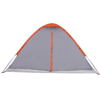 Tenda da Campeggio a Cupola 2 Persone Grigio e Arancione 94761