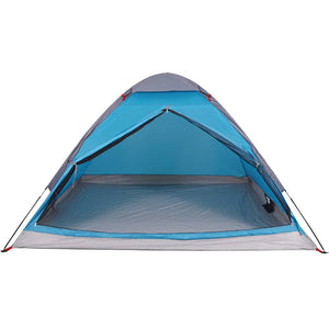 Tenda da Campeggio a Cupola per 4 Persone Blu Impermeabile 94763