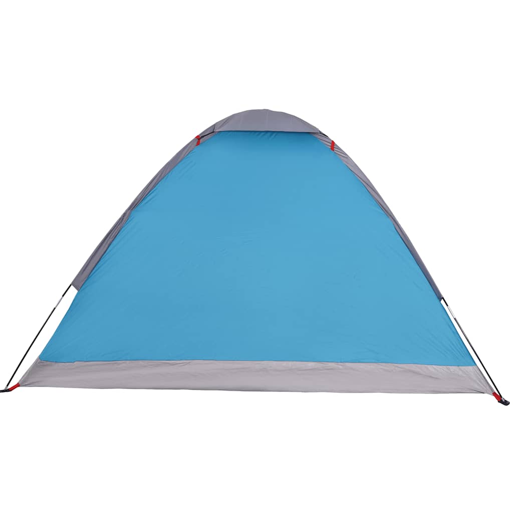 Tenda da Campeggio a Cupola per 4 Persone Blu Impermeabile