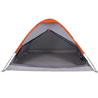 Tenda da Campeggio a Cupola 4 Persone Grigio e Arancione 94764