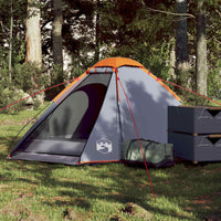 Tenda da Campeggio a Cupola 2 Persone Grigio e Arancione 94767