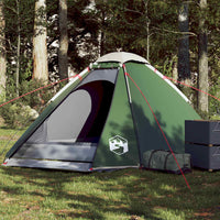 Tenda da Campeggio a Cupola per 4 Persone Verde Impermeabile 94769