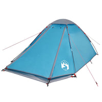 Tenda da Campeggio a Cupola per 4 Persone Blu Impermeabile 94770