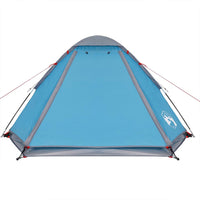Tenda da Campeggio a Cupola per 4 Persone Blu Impermeabile 94770