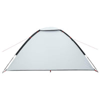 Tenda Campeggio a Cupola 4 Persone Bianca Tessuto Impermeabile