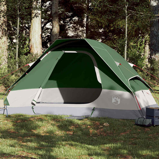 Tenda da Campeggio a Cupola per 2 Persone Verde Impermeabile 94773