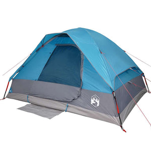 Tenda da Campeggio a Cupola per 2 Persone Blu Impermeabile 94774