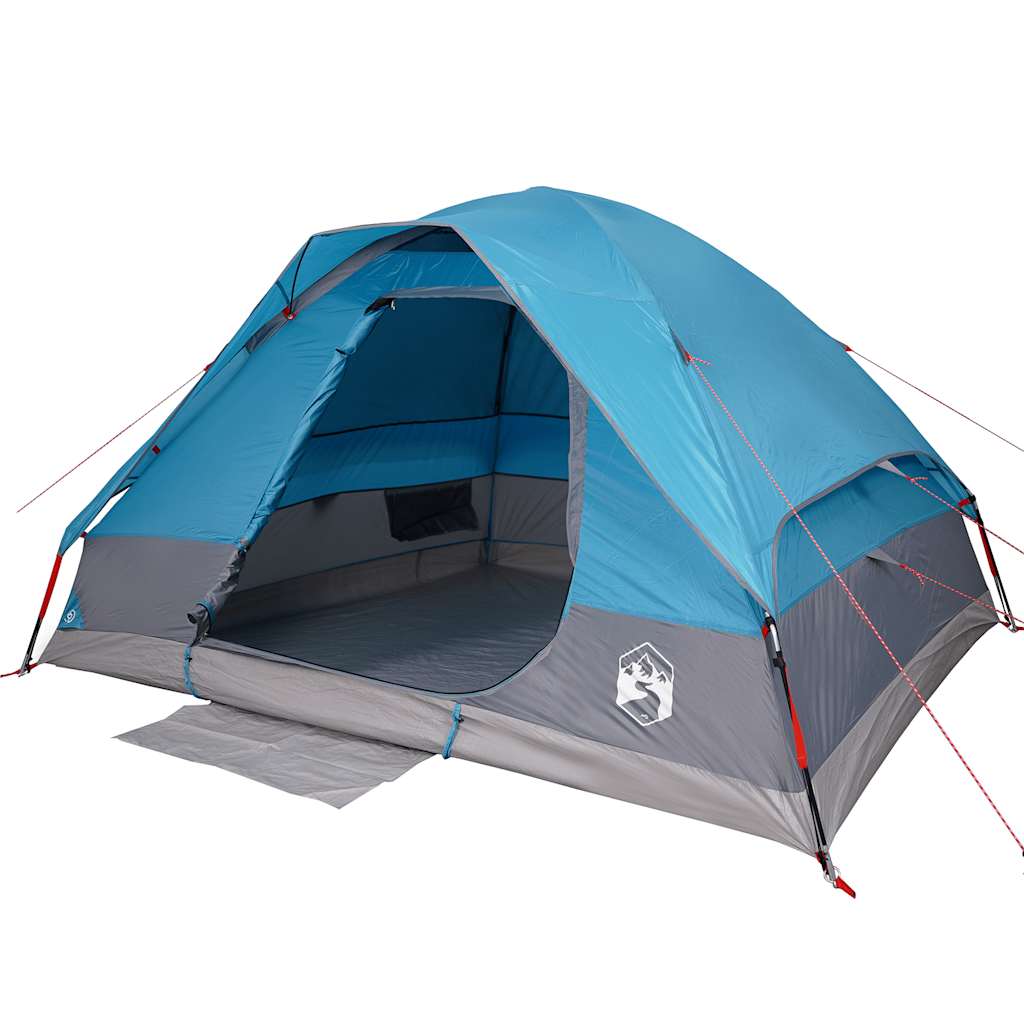 Tenda da Campeggio a Cupola per 2 Persone Blu Impermeabile
