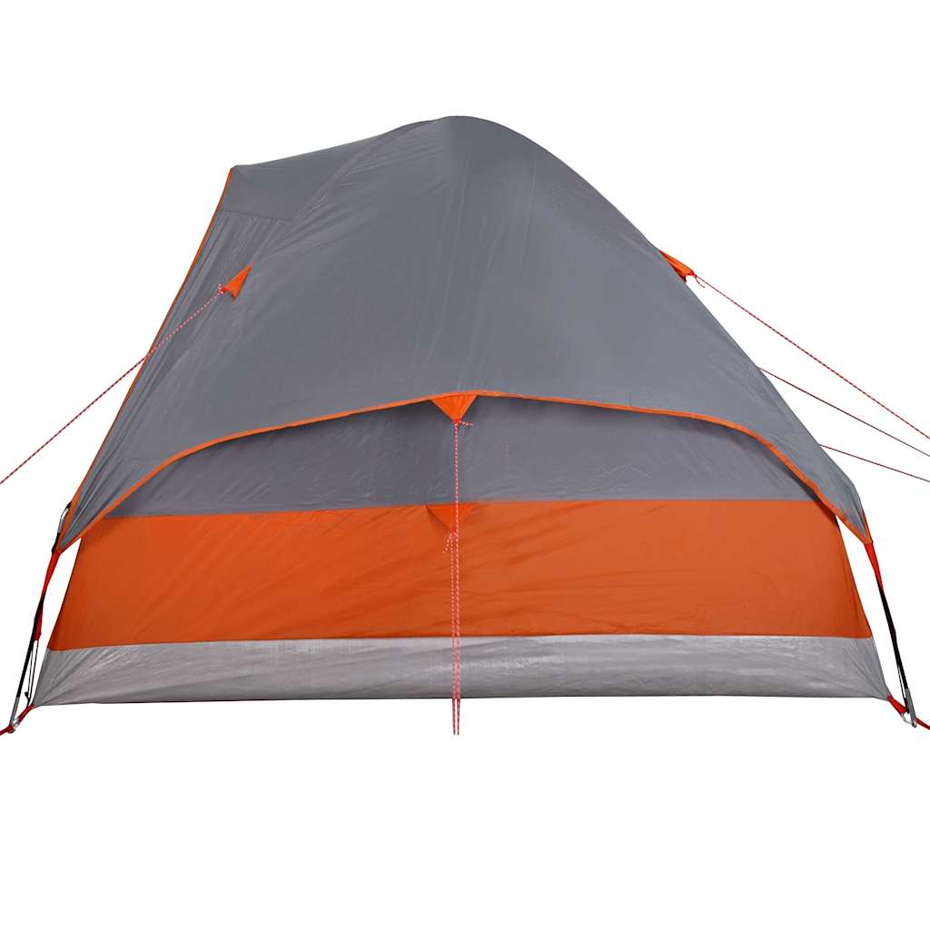 Tenda da Campeggio a Cupola 2 Persone Grigio e Arancione 94775