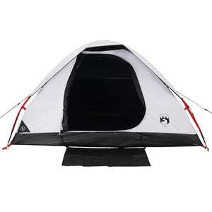 Tenda Campeggio a Cupola 2 Persone Bianca Tessuto Impermeabile 94776