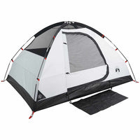 Tenda Campeggio a Cupola 2 Persone Bianca Tessuto Impermeabile 94776
