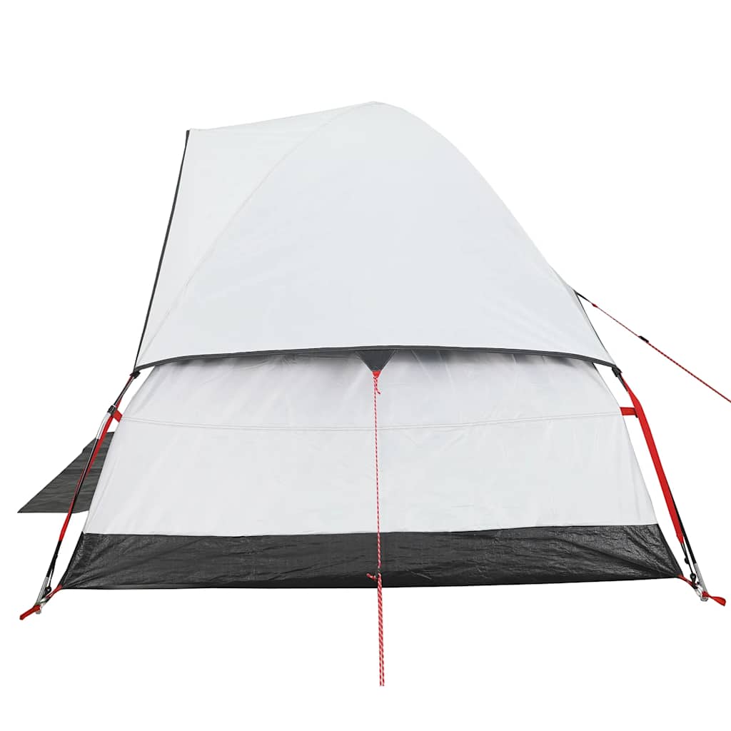 Tenda Campeggio a Cupola 2 Persone Bianca Tessuto Impermeabile 94776