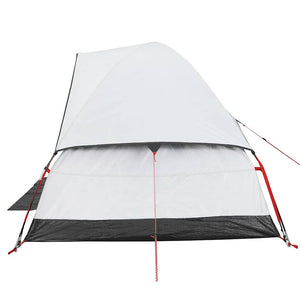 Tenda Campeggio a Cupola 2 Persone Bianca Tessuto Impermeabile 94776