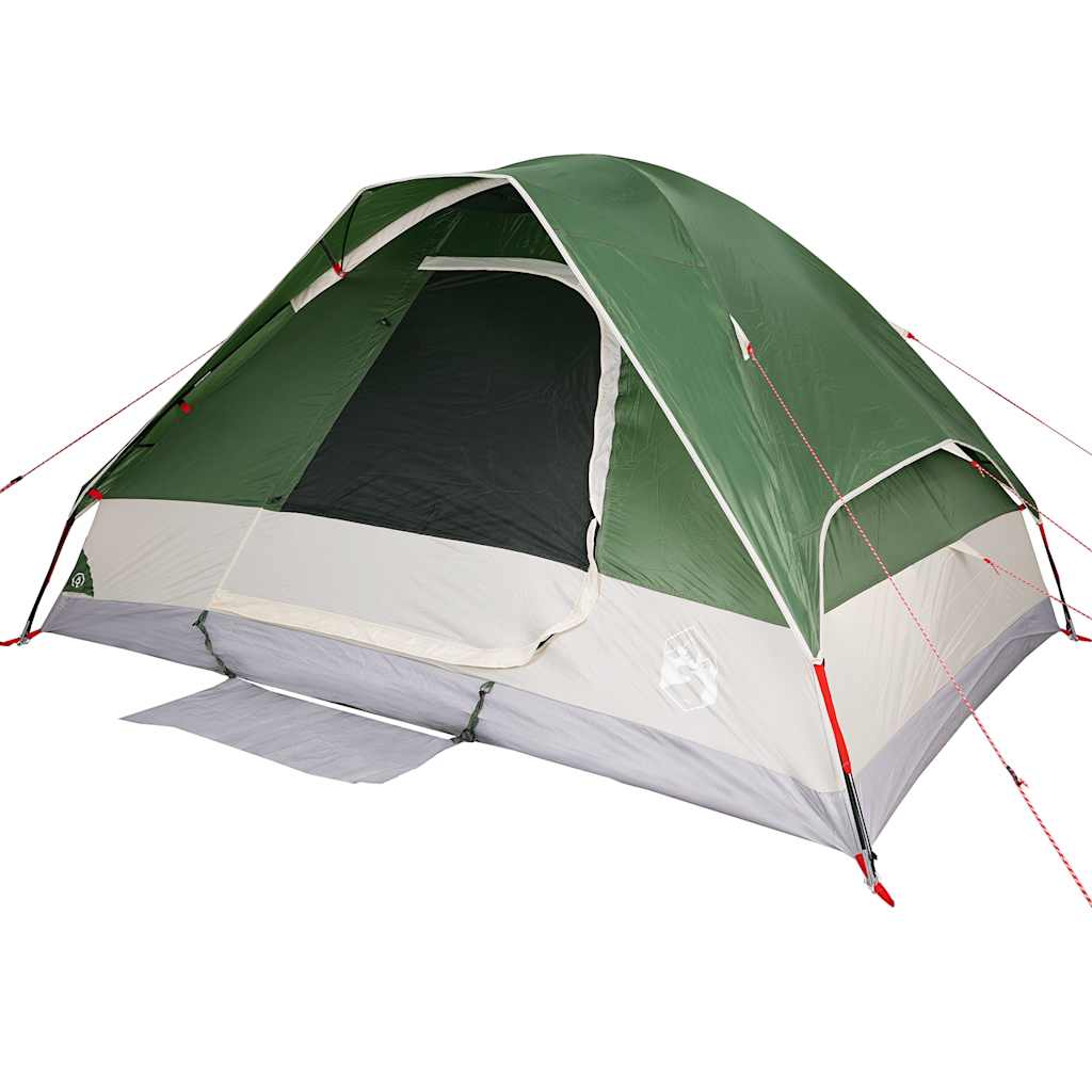 Tenda da Campeggio a Cupola per 4 Persone Verde Impermeabile