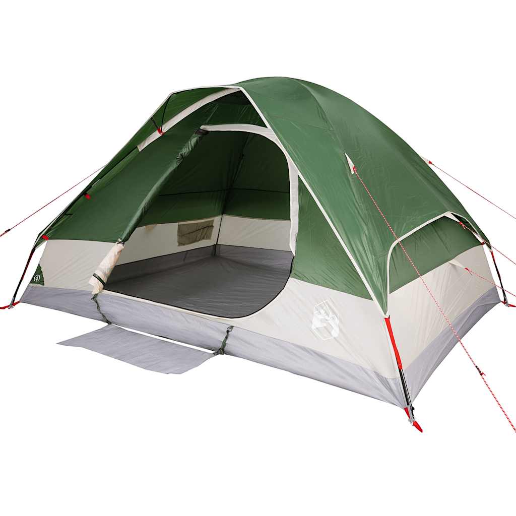 Tenda da Campeggio a Cupola per 4 Persone Verde Impermeabile 94777