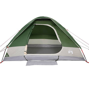 Tenda da Campeggio a Cupola per 4 Persone Verde Impermeabile