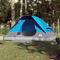 Tenda da Campeggio a Cupola per 4 Persone Blu Impermeabile 94778