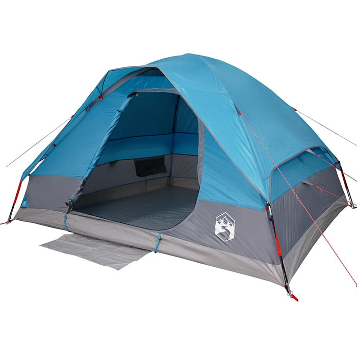 Tenda da Campeggio a Cupola per 4 Persone Blu Impermeabile 94778