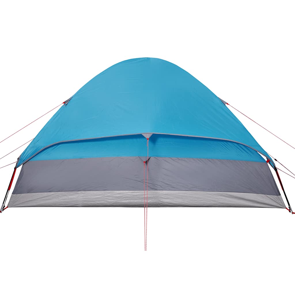 Tenda da Campeggio a Cupola per 4 Persone Blu Impermeabile