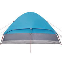 Tenda da Campeggio a Cupola per 4 Persone Blu Impermeabile