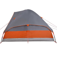 Tenda da Campeggio a Cupola 6 Persone Grigio e Arancione 94783