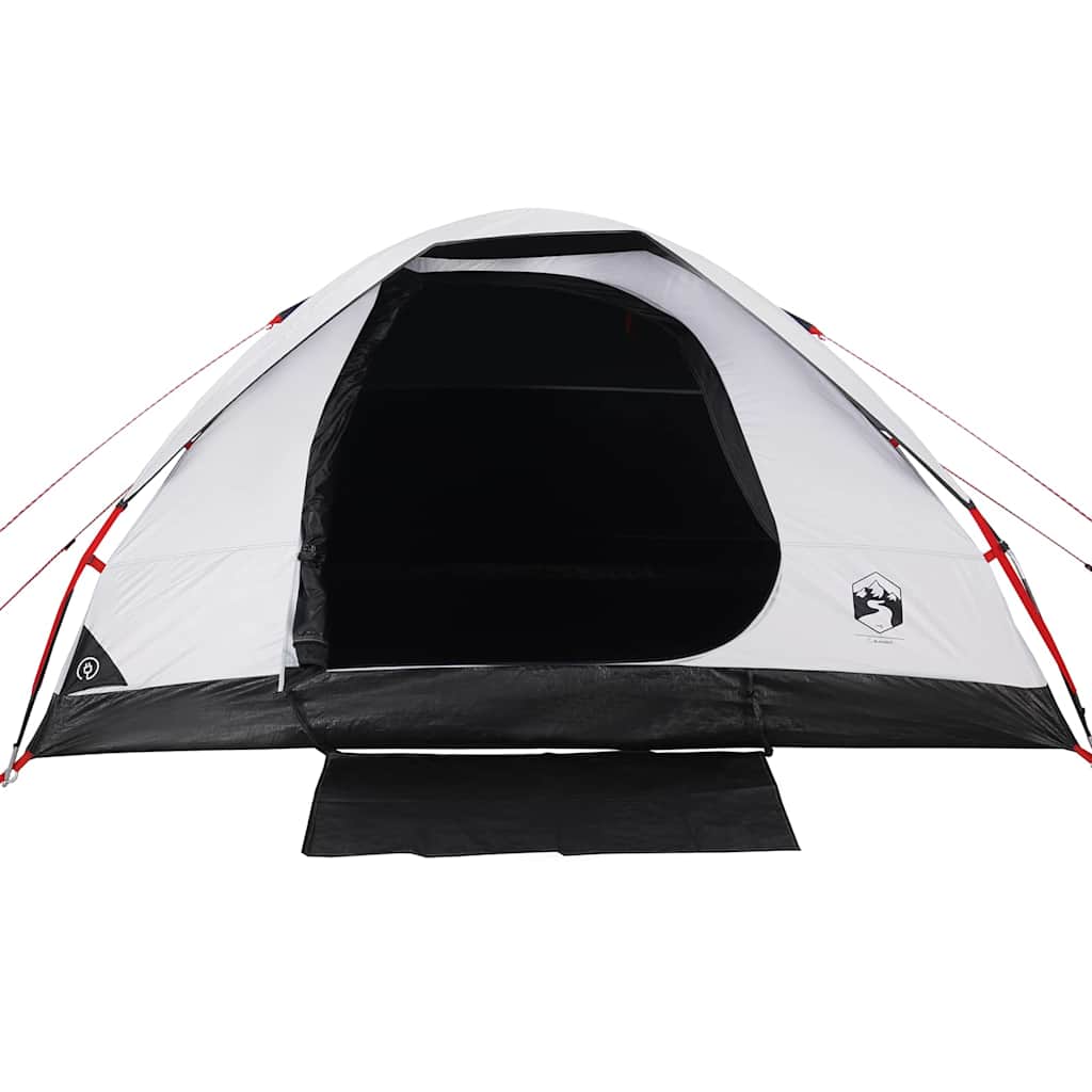 Tenda Familiare a Cupola 6 Persone Bianca Tessuto Impermeabile 94784