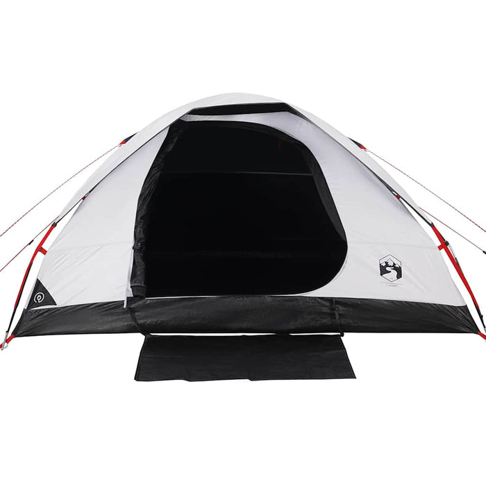 Tenda Familiare a Cupola 6 Persone Bianca Tessuto Impermeabile 94784