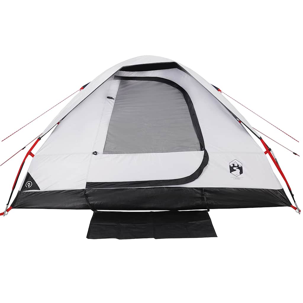 Tenda Familiare a Cupola 6 Persone Bianca Tessuto Impermeabile 94784