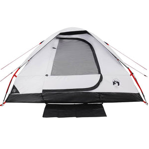 Tenda Familiare a Cupola 6 Persone Bianca Tessuto Impermeabile 94784